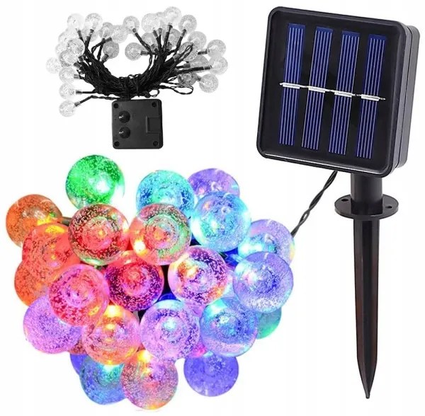 Záhradná 40 LED girlanda 7m farebná