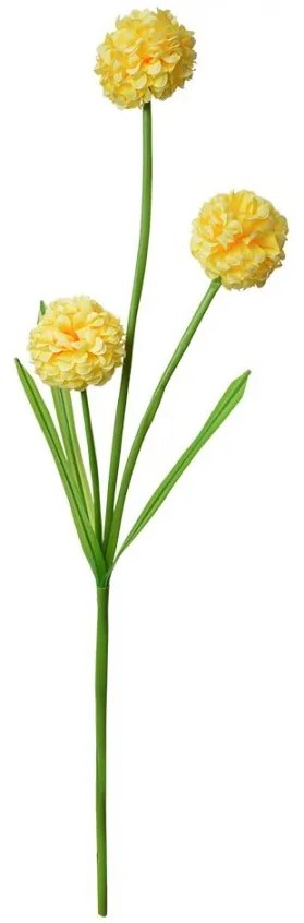 Dekoračná umelá kvetina žltá hortenzia - 12*8*84 cm