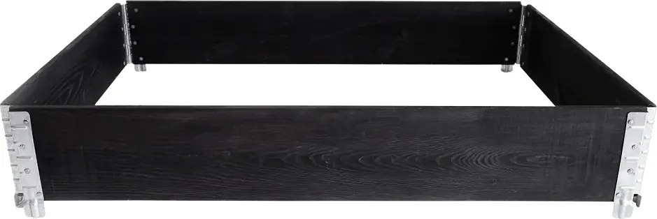 Paletový nadstavec ECO, drevo, 120 × 80 × 19,5 cm, čierny