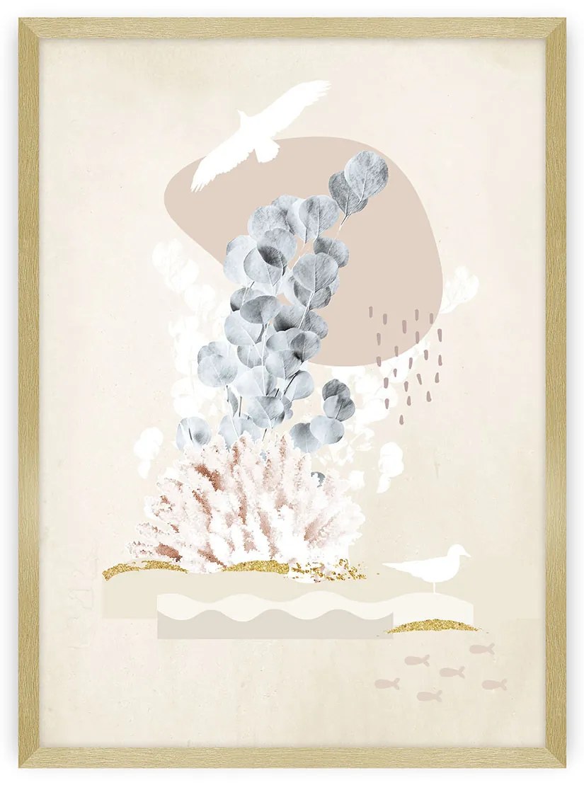 Plagát Beige Abstarct I