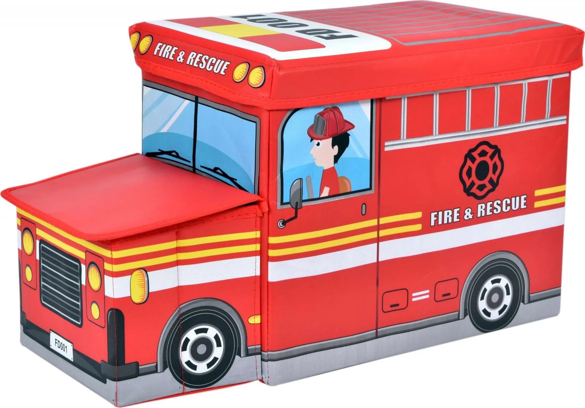 Skladací taburet / kôš na hračky Hasiči
