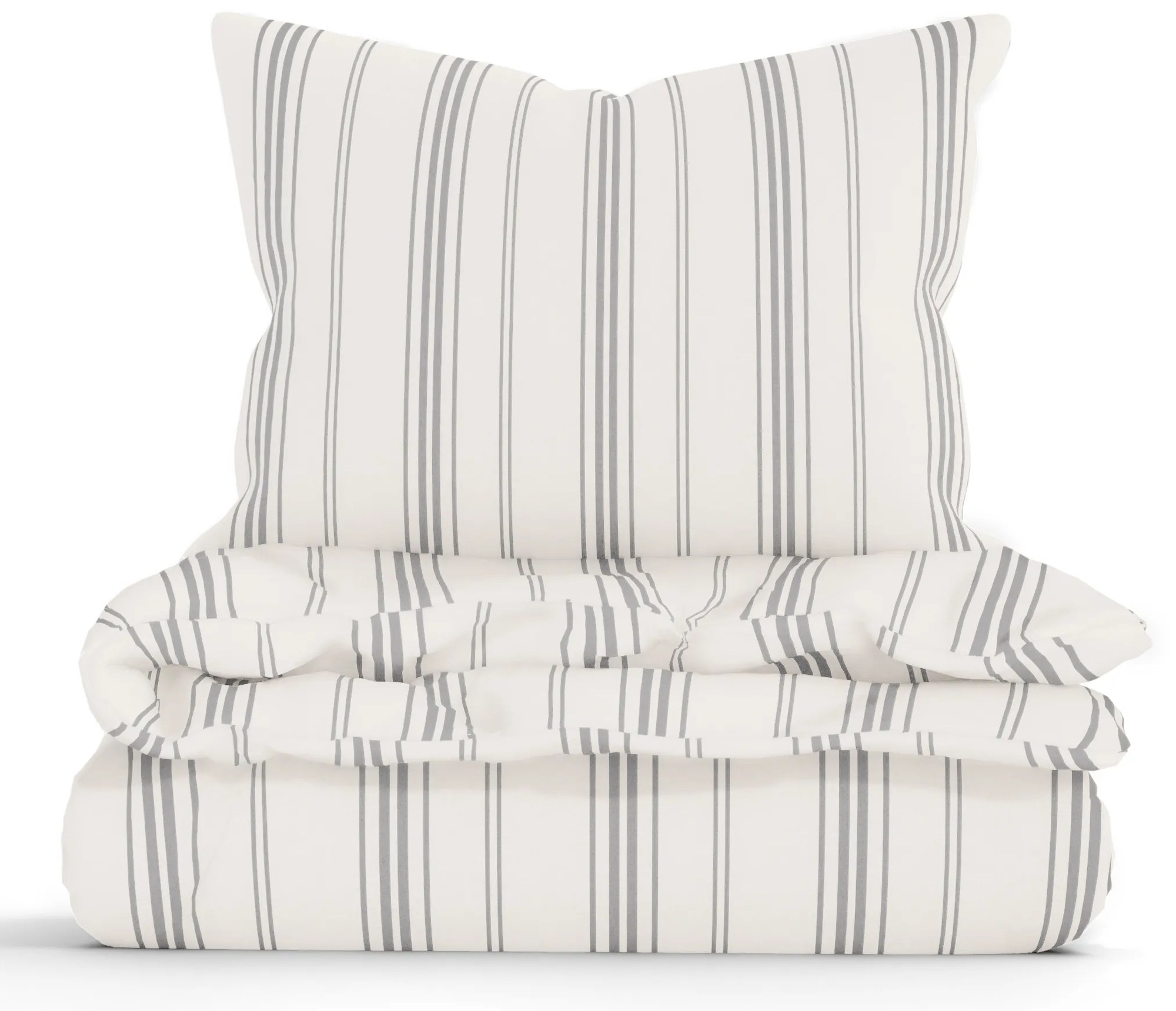 Bavlnené obliečky Natural - Prúžky šedé