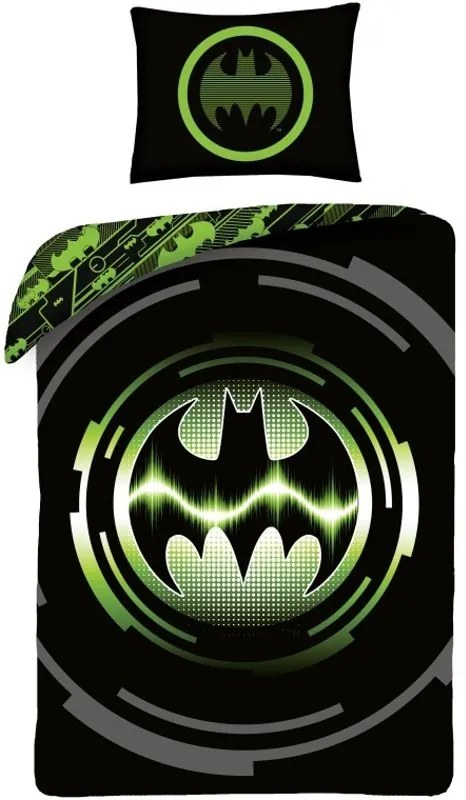 Bavlnené posteľné obliečky Batman - motív Kryptonite Energy - 100% bavlna - 70 x 90 cm + 140 x 200 cm