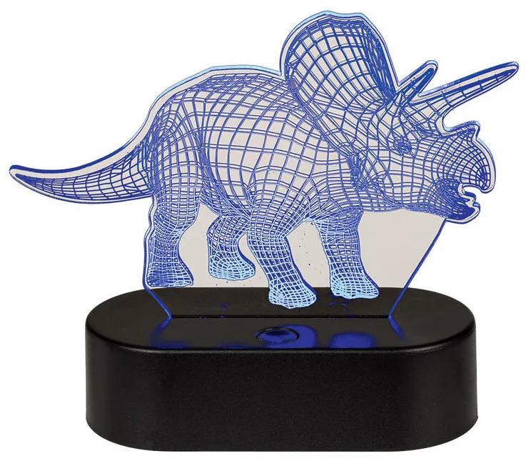 Detská lampička 3D TRICERATOPS