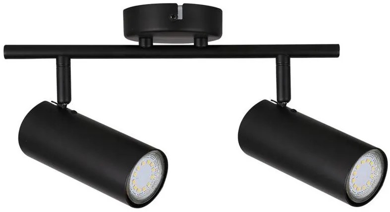 Candellux Čierne stropné svietidlo Colly pre žiarovku 2x GU10 92-01665
