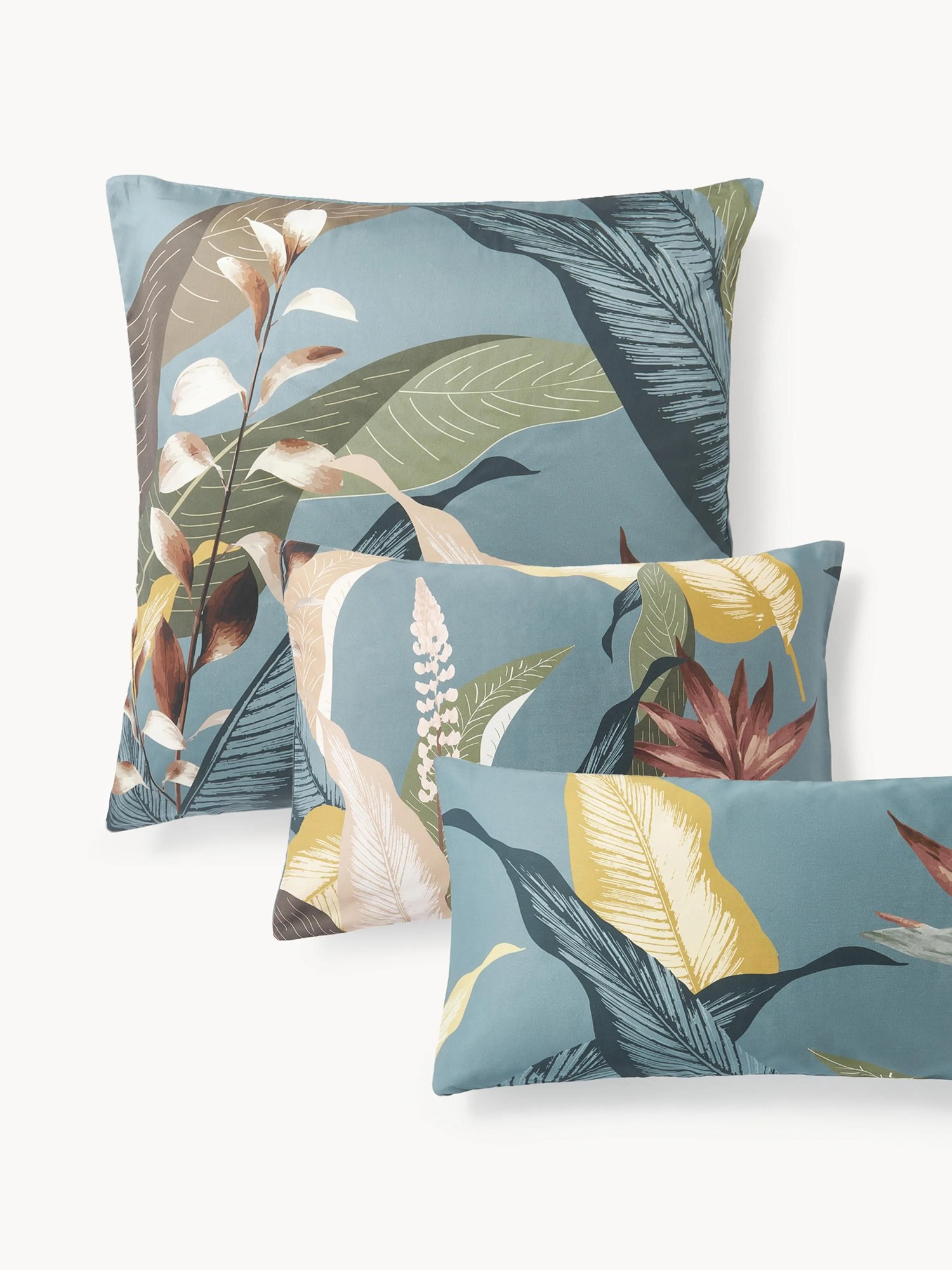 Obliečka na vankúš z bavlneného saténu Flora