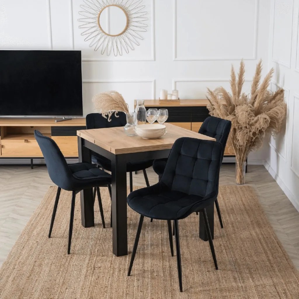 PROXIMA.store - Čalúnená jedálenska stolička CHRIS FARBA: čierna