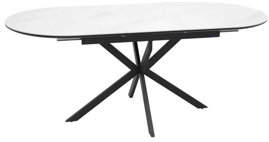 Jedálenský stôl Maxwell II 140 x 80 cm, biela / čierna