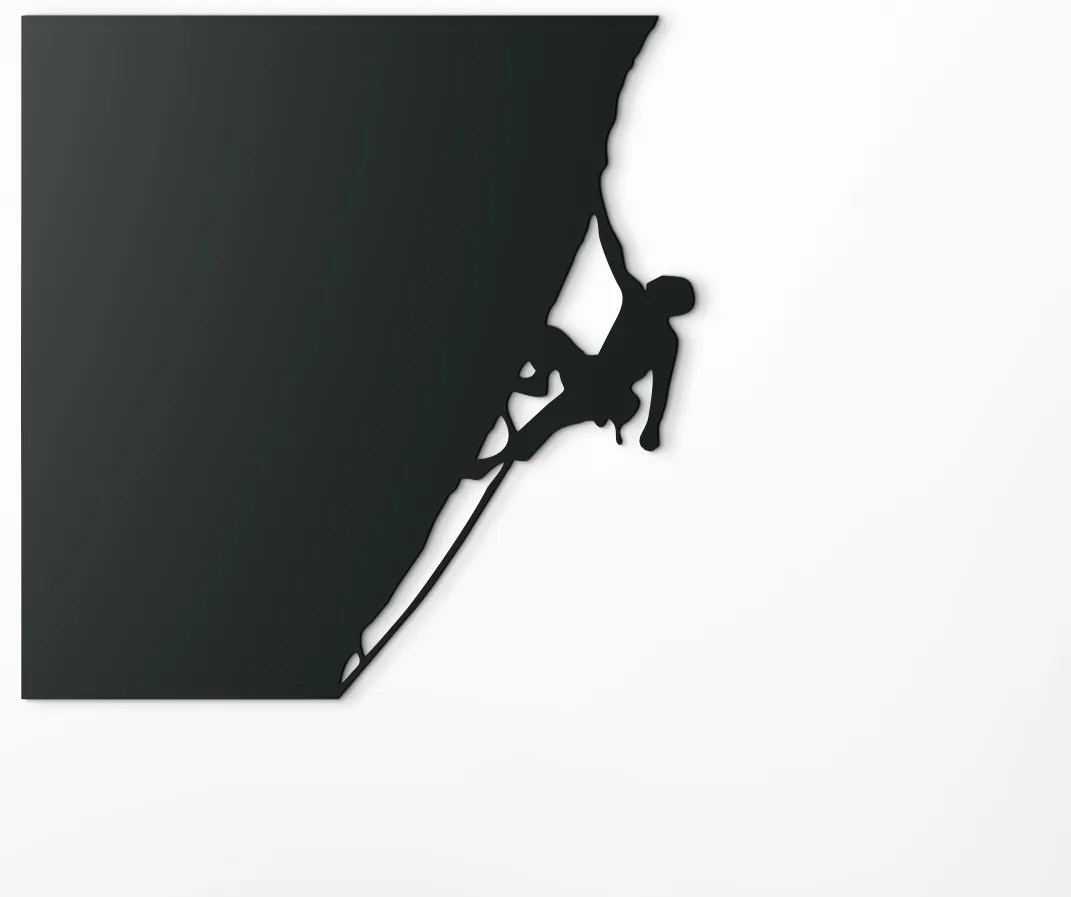 drevko Drevená nálepka Horolezec Rozmer obrazu: 33 x 32,5 cm, Farba dekorácie: Čierna