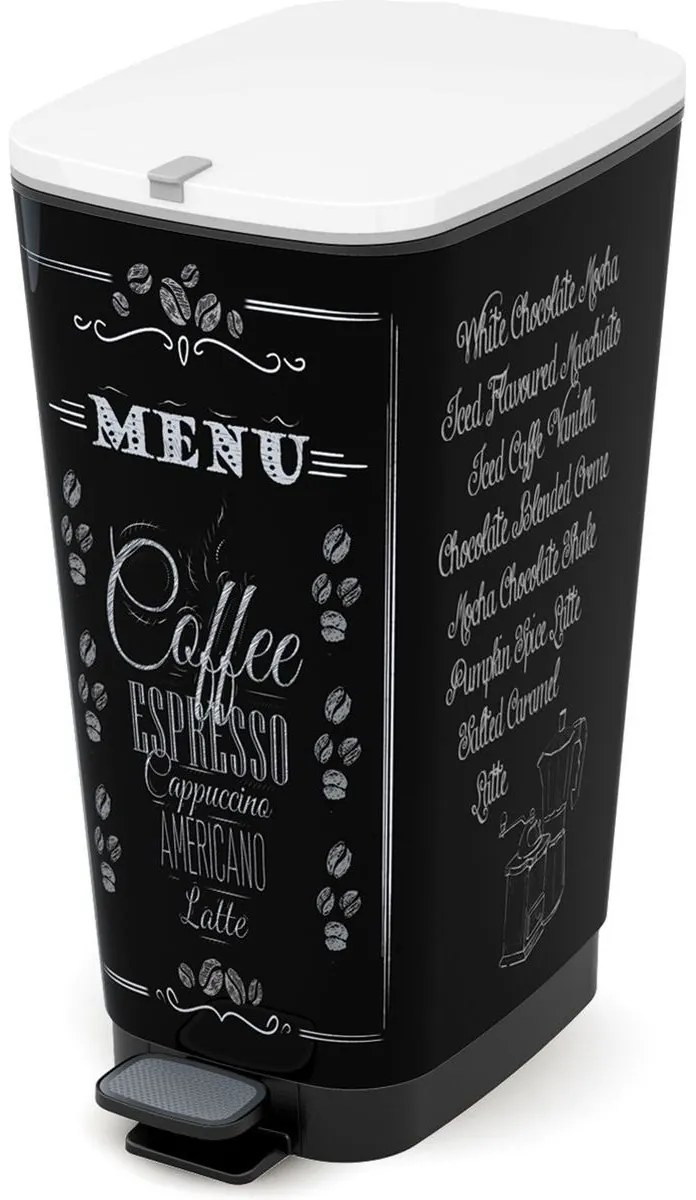 KIS Kôš na odpad Chic Bin L - Coffee Menu, 50L