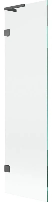 Mexen, Mexen Lunar L 1-krídlová vaňová zástena 50 x 150 cm, transparentná, pištoľovo šedá kartáčovaná - 897L-050-000-66-00