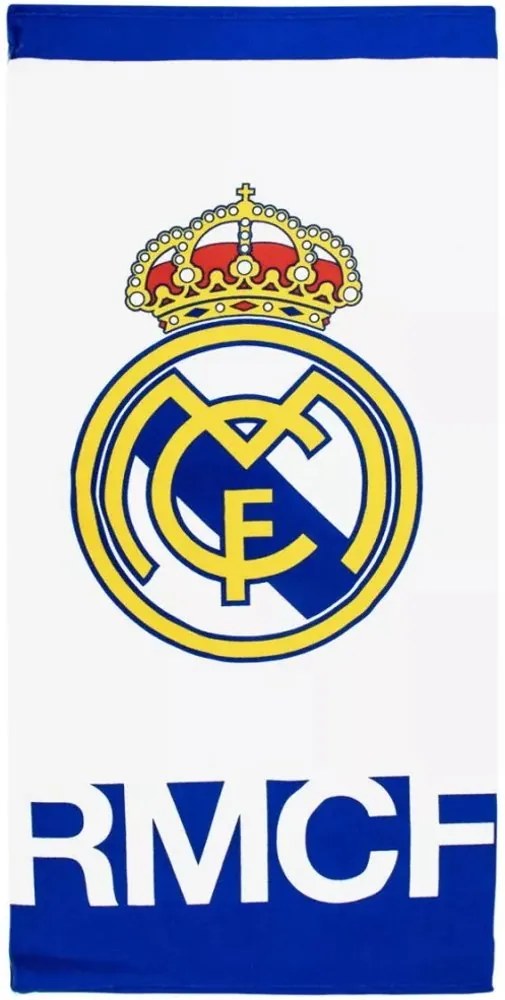 Futbalová osuška FC Real Madrid - motív RMCF - 100% polyester (mikrovlákno) - 70 x 140 cm
