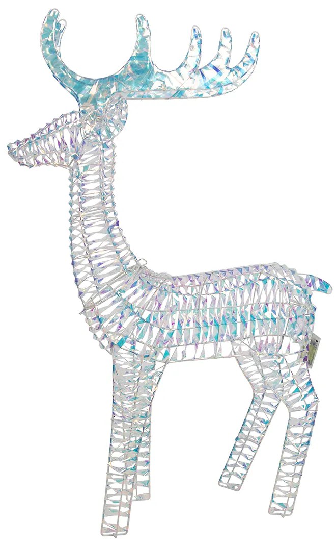 Vianočná stojaca lampa Dúhový jeleň 60 cm vrátane LED - Niji