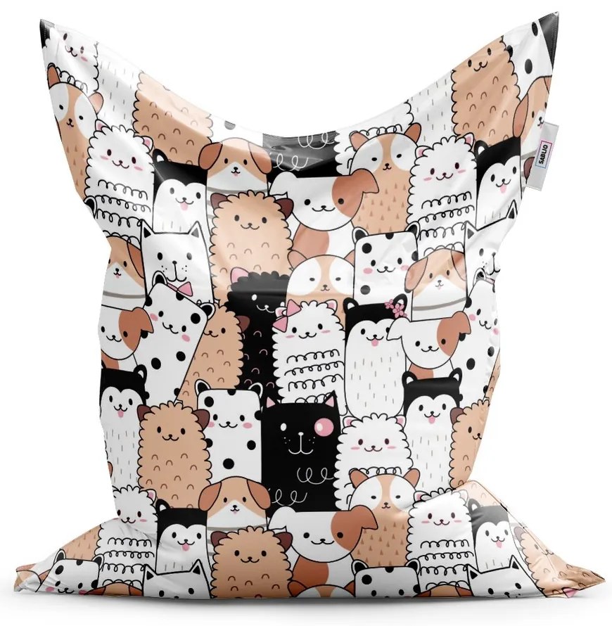 Sedací vak Classic roztomilé zvieratká, farebná