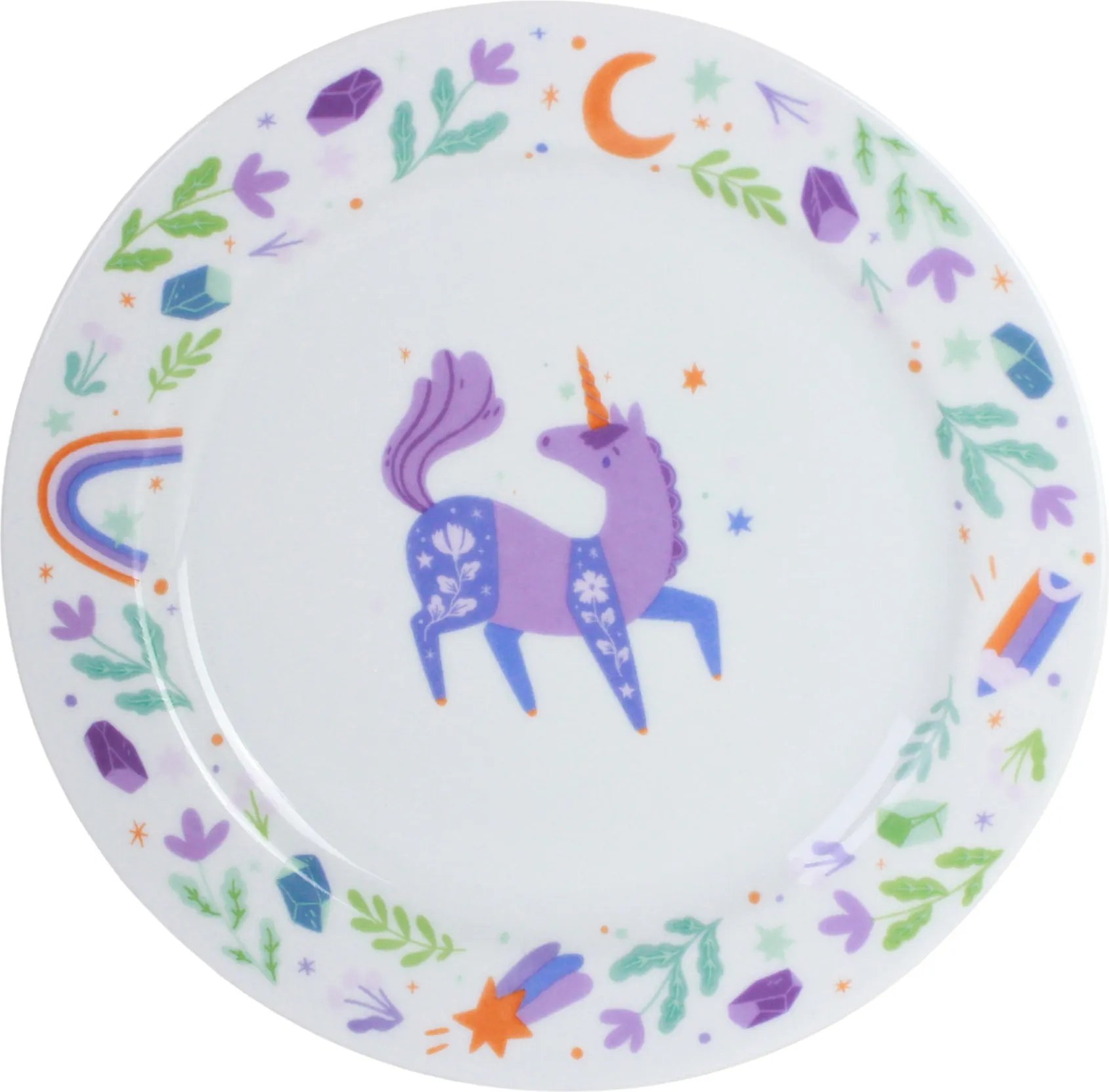 Bella Rose Detský porcelánový tanier Jednorožec Ø 19 cm
