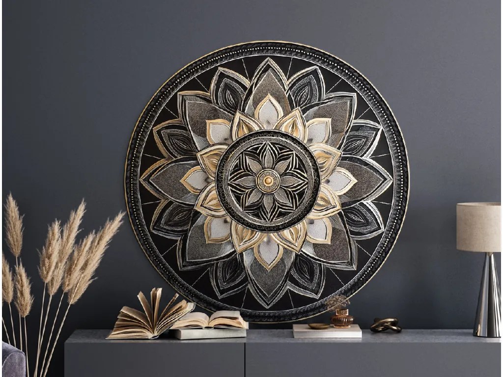 drevko | Kvetinová mandala Nočný ornament 45 x 45 cm