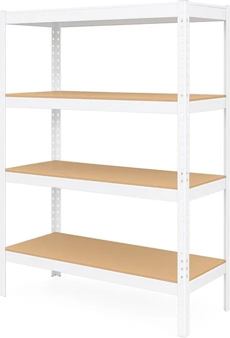 Regál 150x70x30 cm lakovaný 4-policový, nosnosť 70 kg - biely