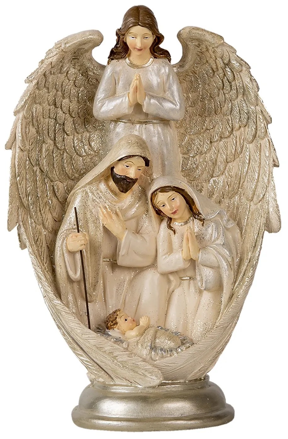 Vianočný betlehem s anjelom - 17 * 11 * 26 cm Vianočný betlehem s anjelom - 17 * 11 * 26 cm