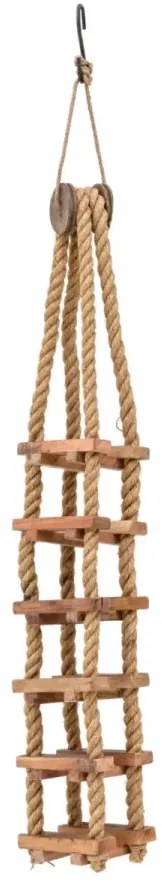 furniture-nabytek.cz - Masívny závesný stojan na víno Kavali z recyklovaného dreva, neupravený, hnedý