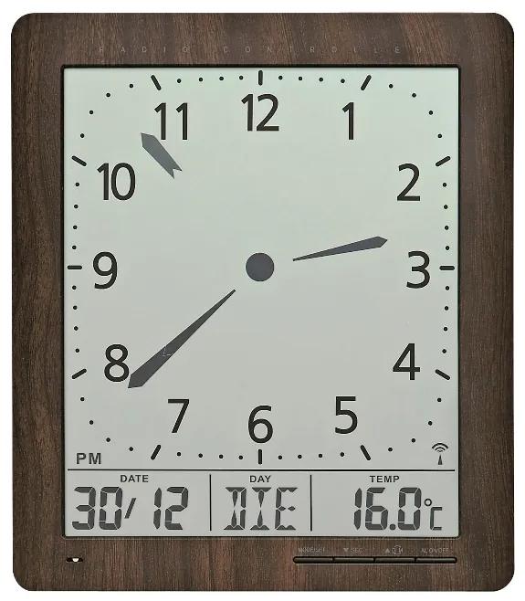 Digitálne nástenné hodiny 5893 AMS riadené rádiovým signálom 24cm