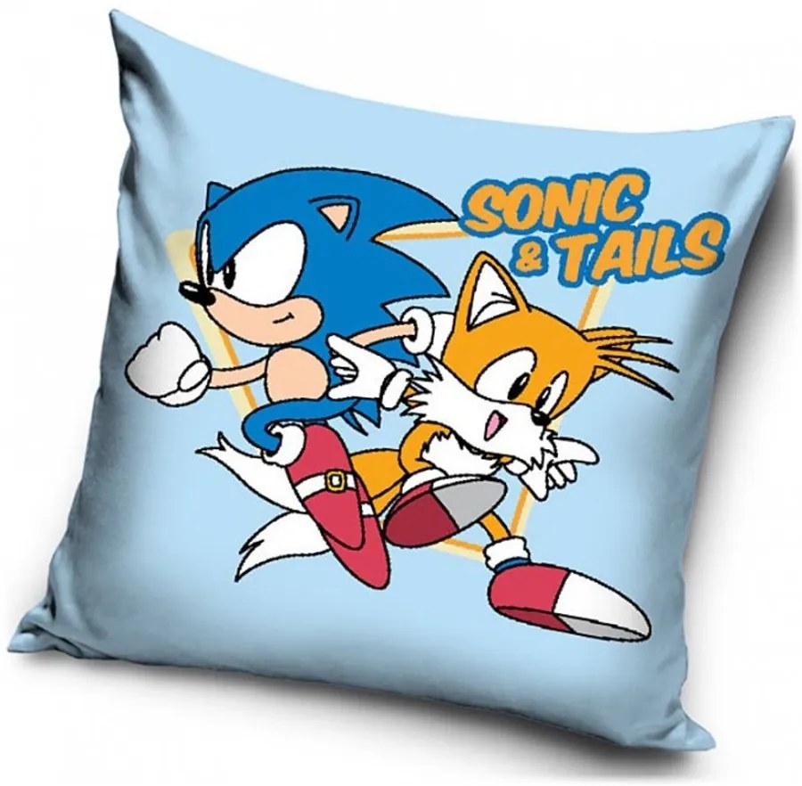 Dekoračný vankúš Sonic & Tails - 40 x 40 cm