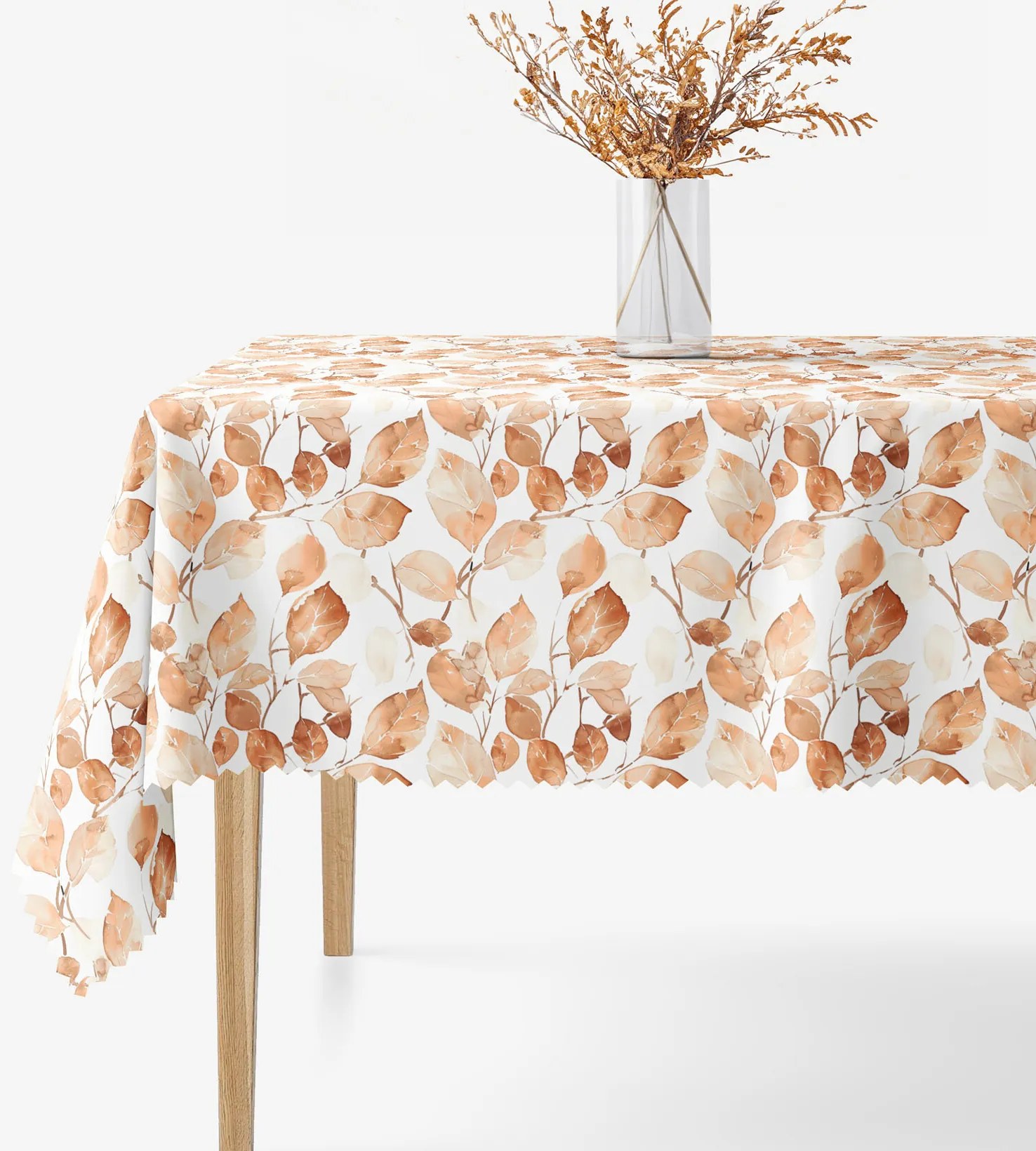 Goldea hranatý teflónový obrus - odtlačky listov 100 x 140 cm