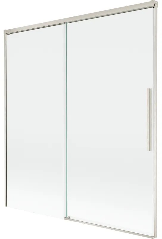 Mexen Rox, 2-krídlová posuvná vaňová zástena 150 x 150 cm, 8mm číre sklo, oceľový profil, 8C9-150-001-97-00