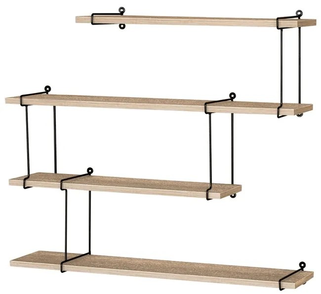 Autronic BONTEC Polička, kov, hnedá, P-065 OAK Farba: Hnedá