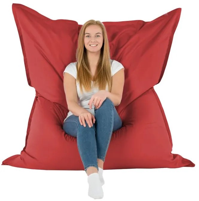 XXL vankúš na sedenie – interiérový aj záhradný, vodeodolný Farba: 13.Bordový