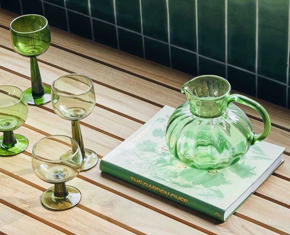 Zelený sklenený džbán The Emeralds - Ø 16*15cm/ 1400ml
