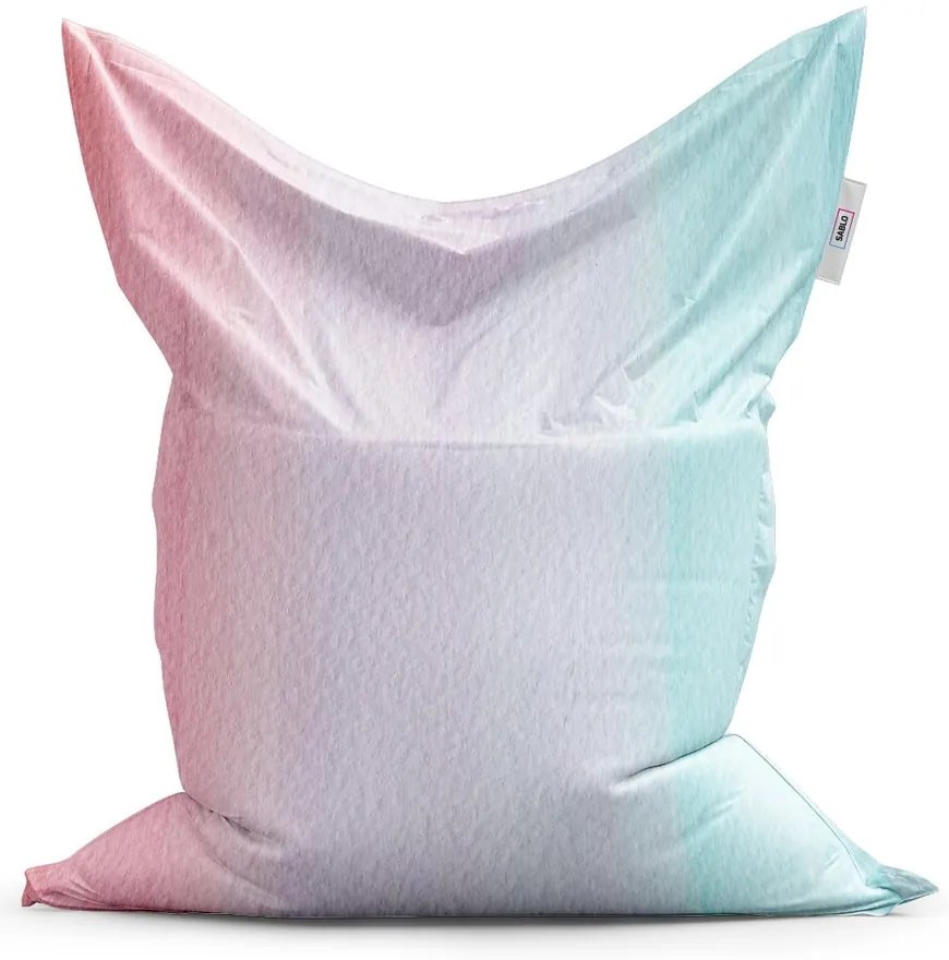 Sedací vak Classic cukrová vata - detský, ružová / tyrkysová