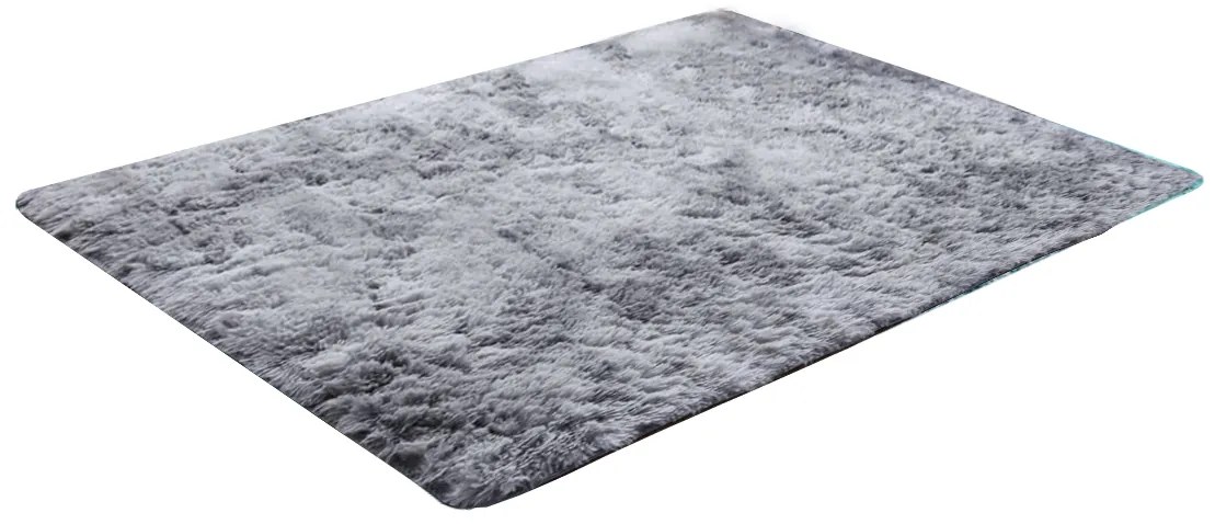 TZ Sivý obdĺžnikový shaggy koberec Ombre Rozmer: 200x300 cm