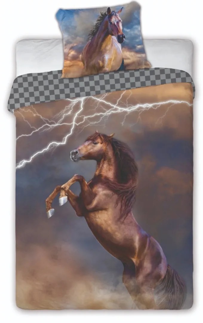 Obliečky bavlnené Deluxe 3D Kone 200x140cm+90x70cm Faro