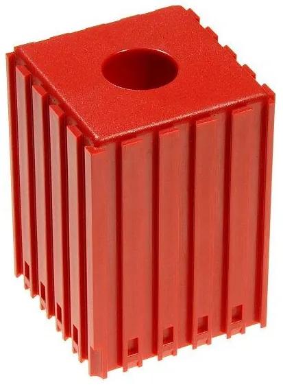 Plastový box pre nástroj s kužeľovou stopkou MORSE M2 50x50, modul 5x5, 1 dutina, červená