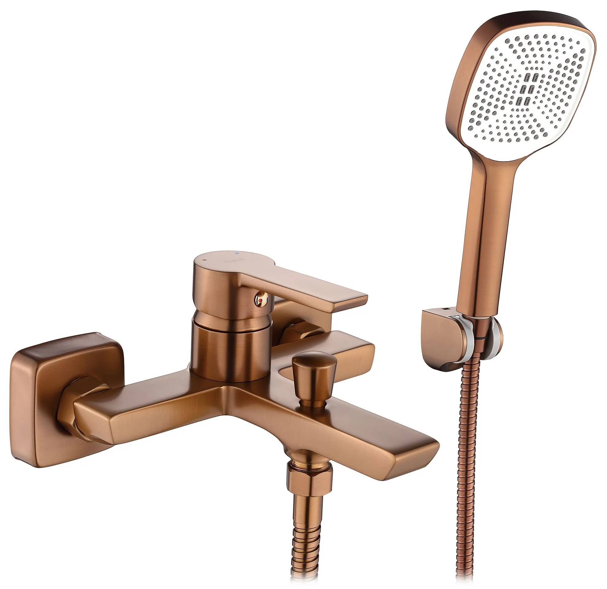 Rea Argus, vaňová batéria s ručnou bodovou sprchovou súpravou, medená matná, REA-B3007