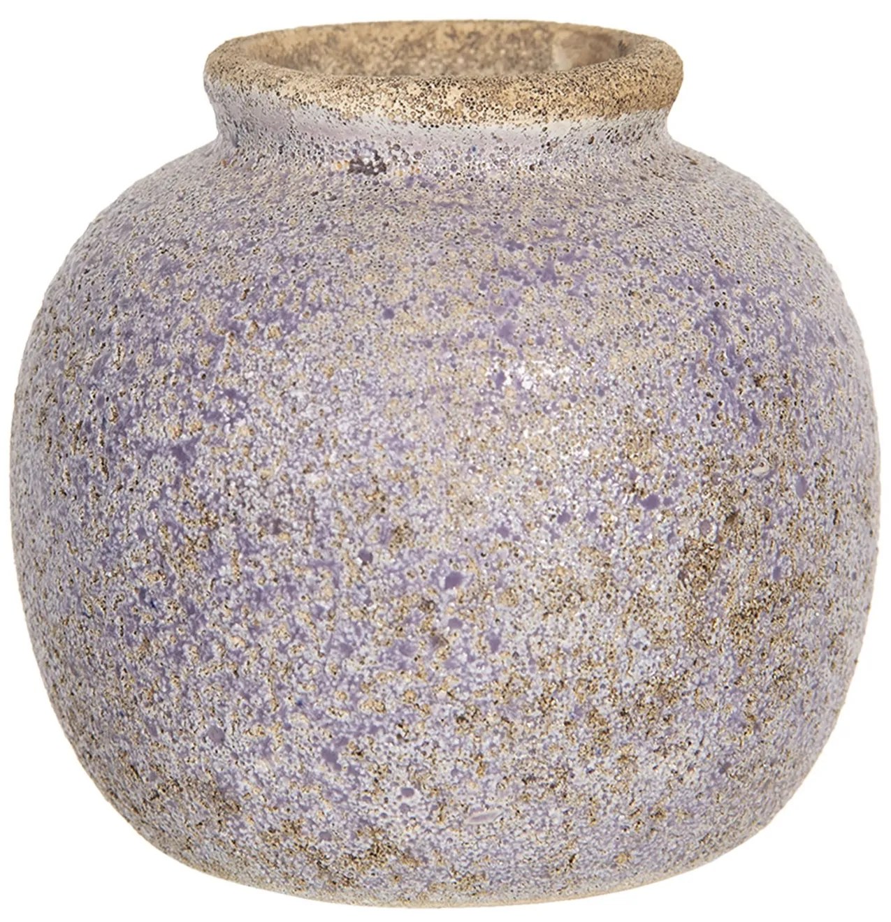 Retro váza s nádychom fialovej a odreninami - Ø 8 * 8 cm