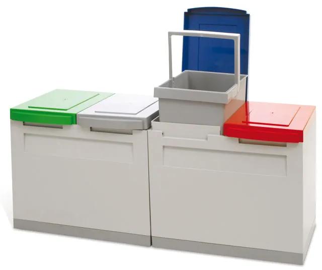 Zostava košov na triedený odpad zostava 4x 15 litrov