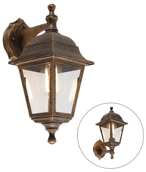 Vonkajšia nástenná lampa starožitné zlato IP44 - Capital