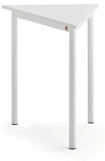 Stôl BORÅS TRIANGEL, 700x600x720 mm, laminát - biela, biela