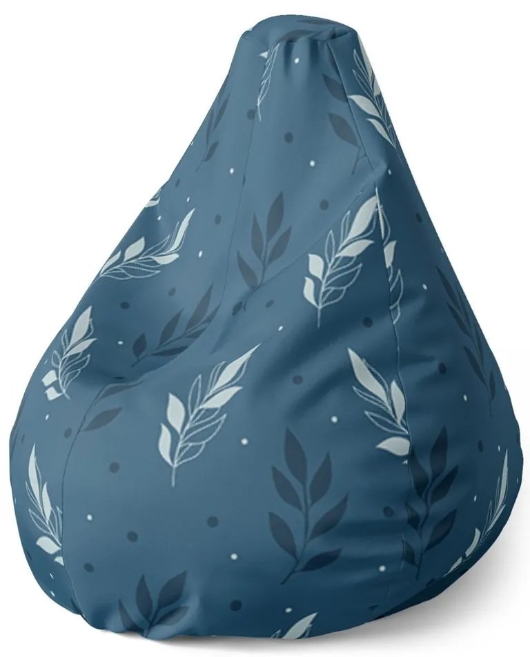 Sedací vak Pear modré klasy - detský, modrá