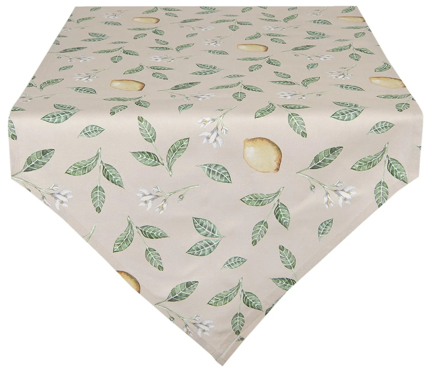 Bavlnený behúň s motívom citrónov Lemons & Leafs - 50 * 160 cm