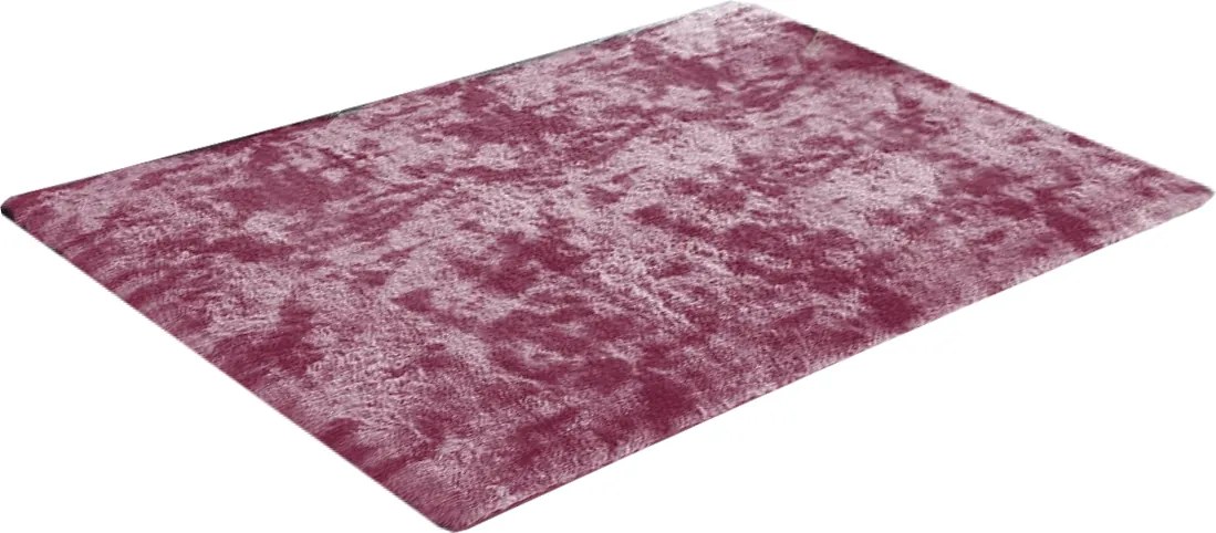 TZ Tmavoružový obdĺžnikový shaggy koberec Ombre Rozmer: 160x230 cm