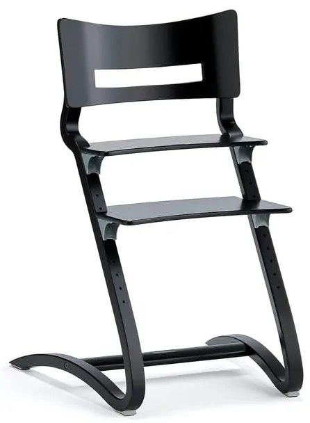 Detská jedálenská stolička LEANDER CLASSIC, čierna