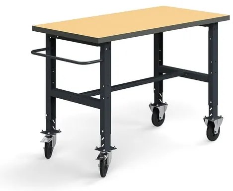 Mobilný dielenský stôl TRUST, 1500x760 mm, 200 kg, tvrdená doska