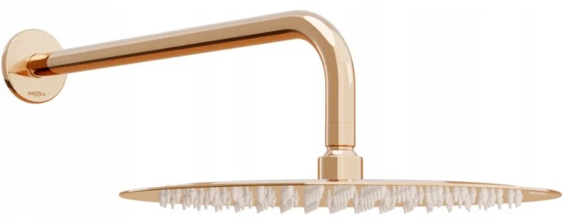 Mexen Slim dažďová hlavica 30 cm so sprchovým ramenom 40cm, ružová zlatá, 79230211-60