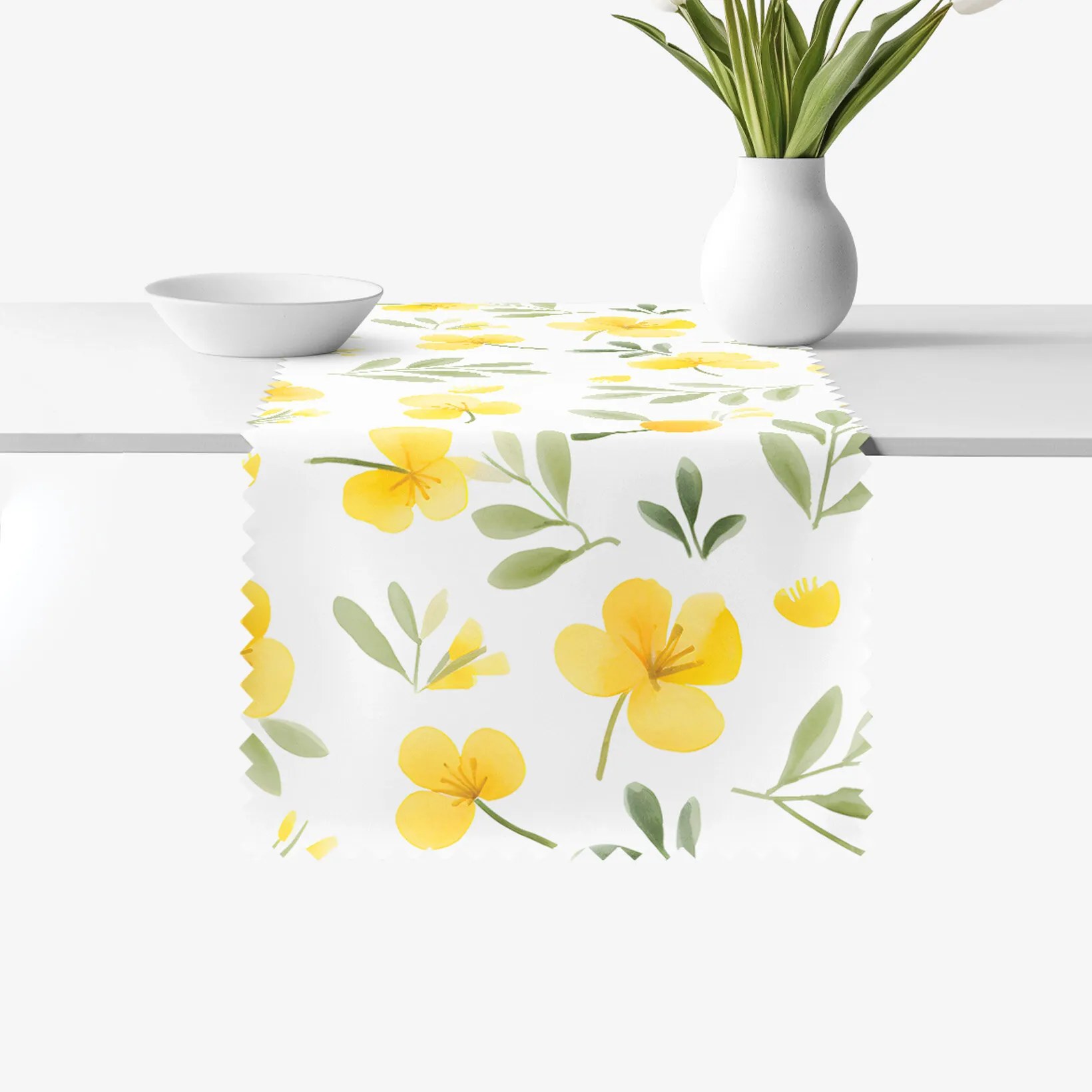 Goldea behúň na stôl teflónový - kvety pupalky 35x160 cm