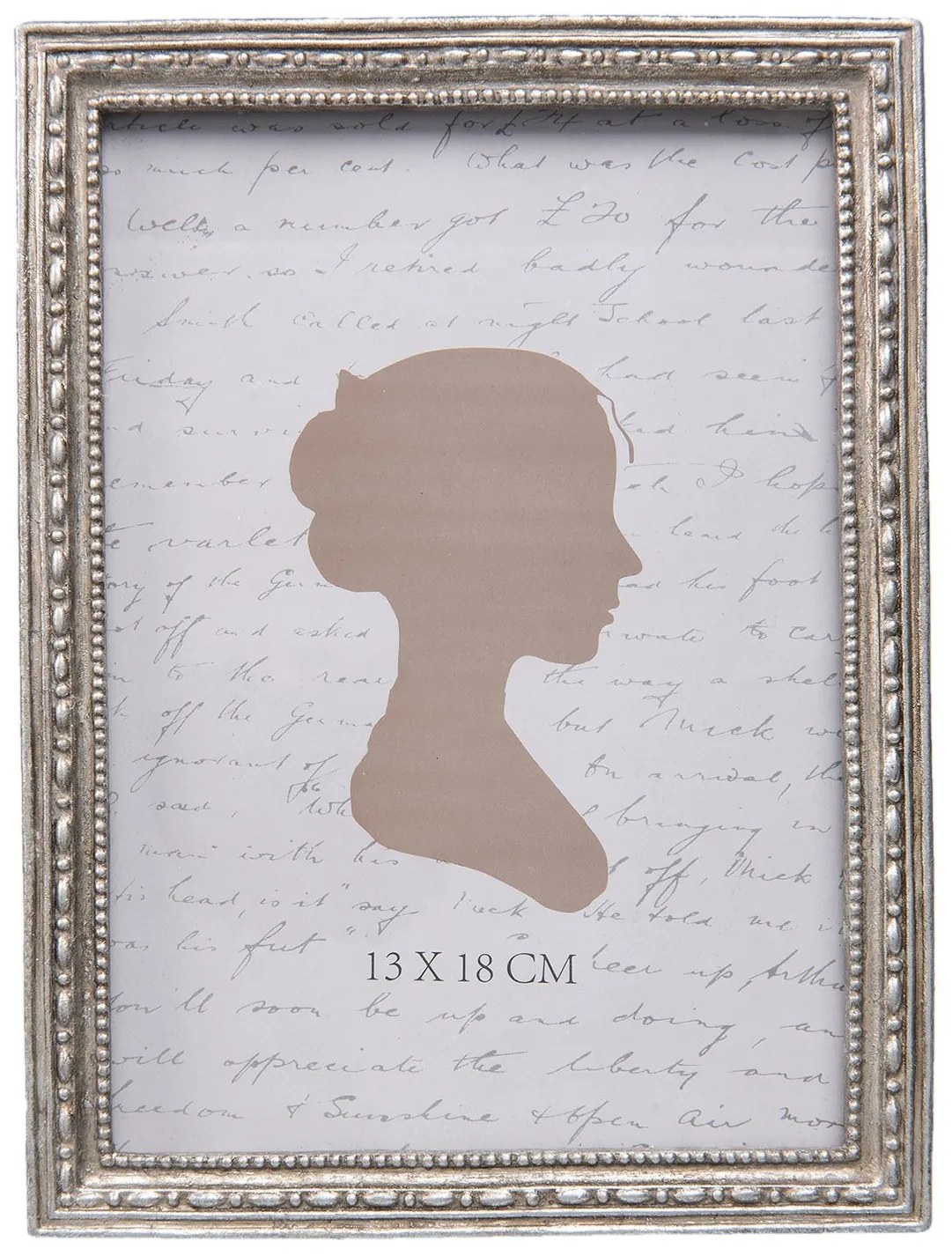 Strieborný fotorámček s patinou - 14*2*19 cm / 13*18 cm