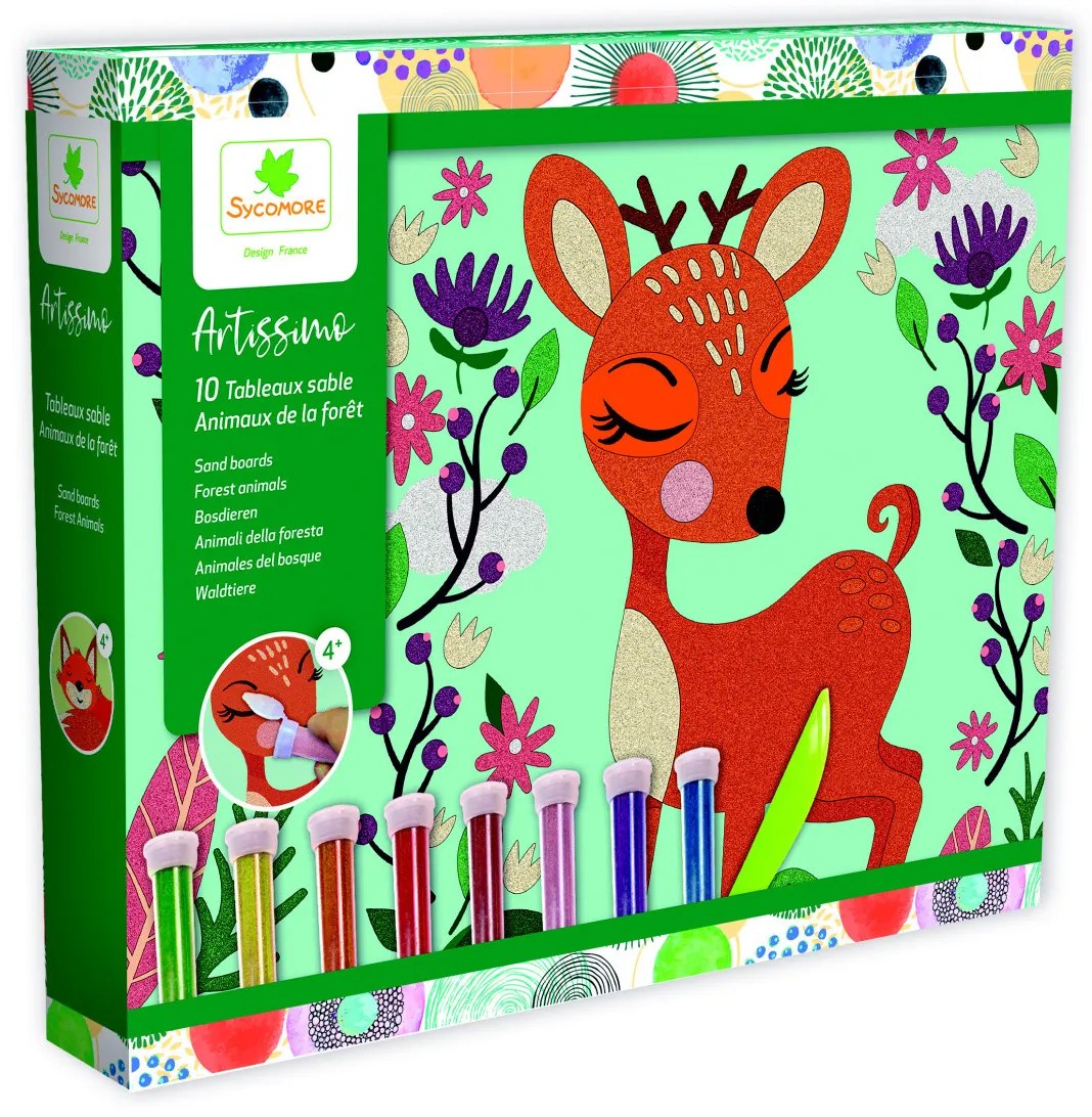 Artissimo - trblietkové pieskovanie - Lesné zvieratá