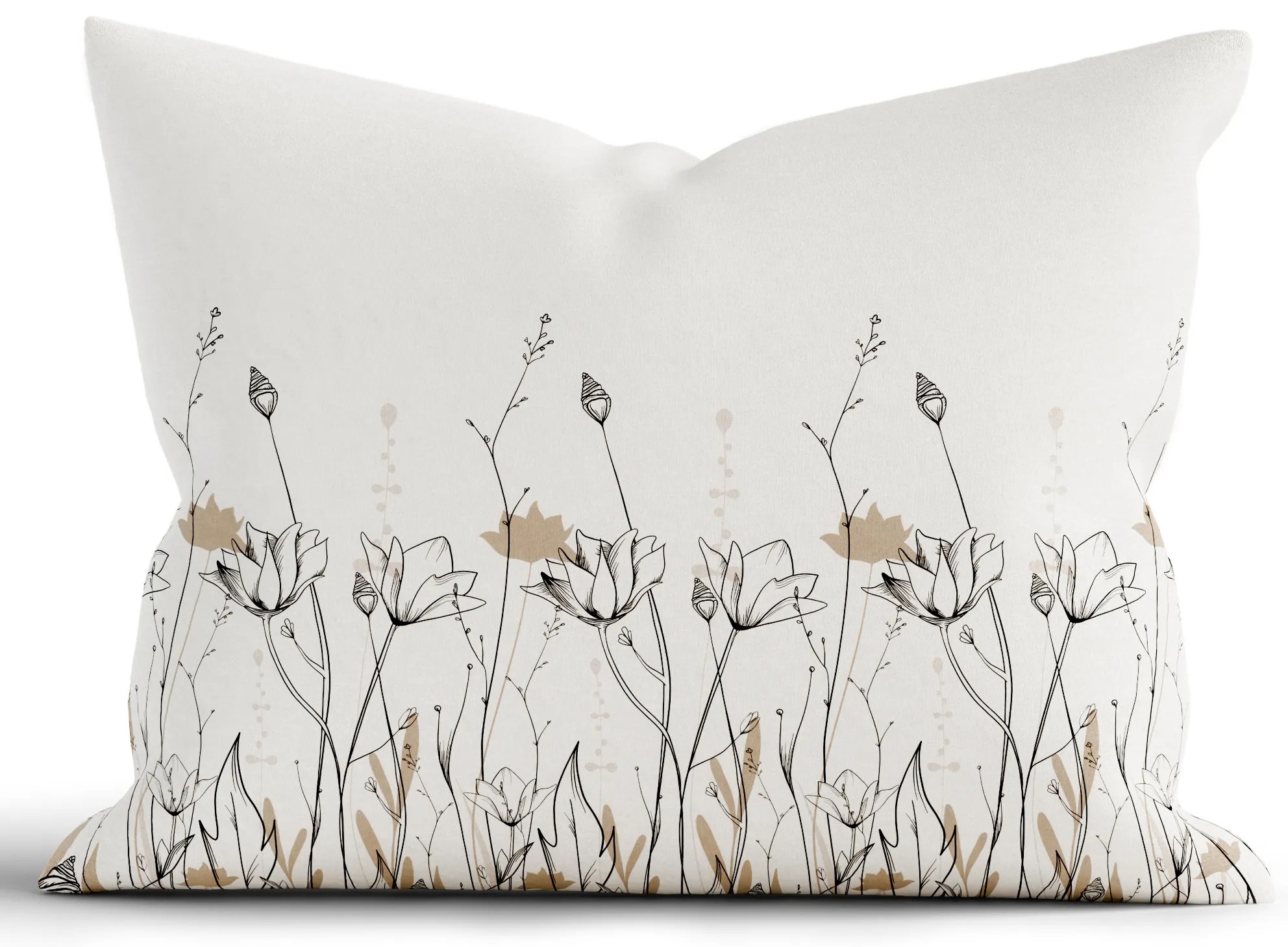 Bavlnená obliečka na vankúš Renforcé 70 × 90 cm – Aneta béžová