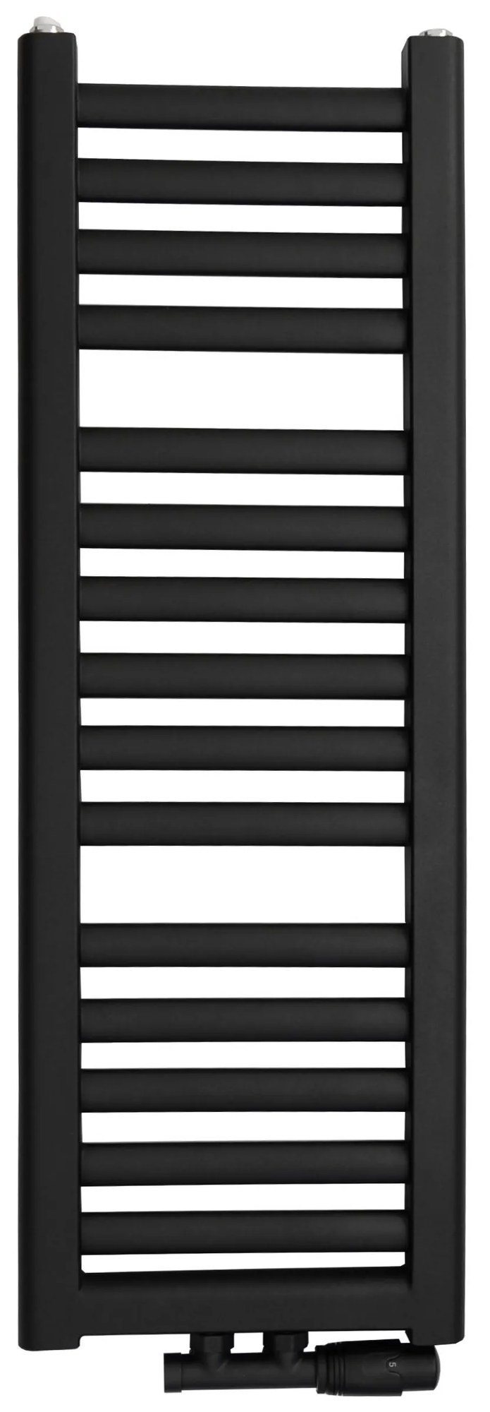 Regnis Elba, vykurovacie teleso 300x1435mm so stredovým pripojením 50mm, 611W, čierna matná, ELBA140/30/D5/BLACK